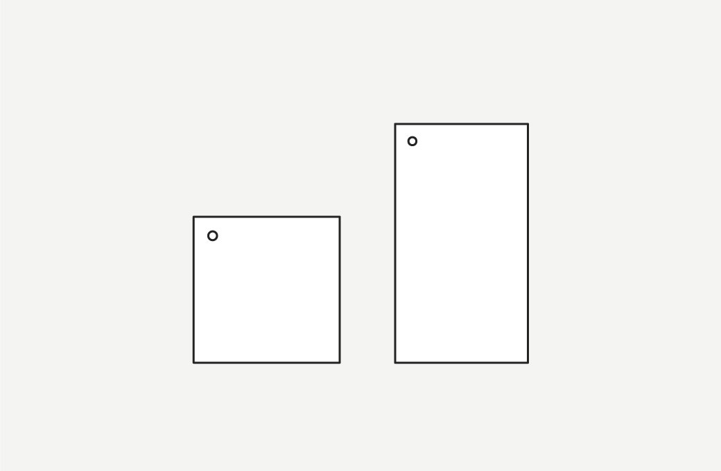 タグ 四角形（紐穴サイド）