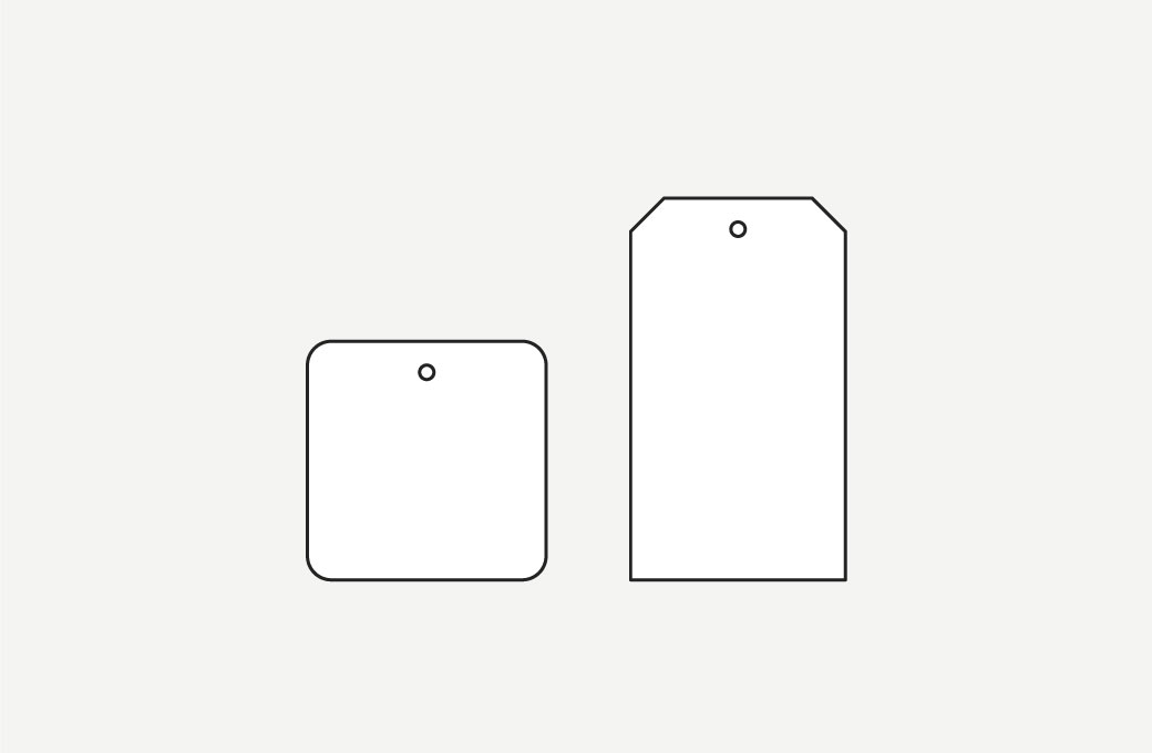 タグ 四角形（ダイカット型）