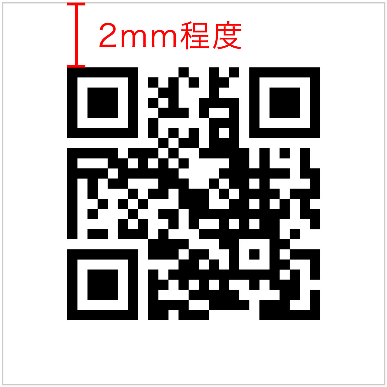 QRコードの印刷について