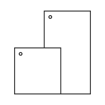 タグ 四角形(紐穴サイド)