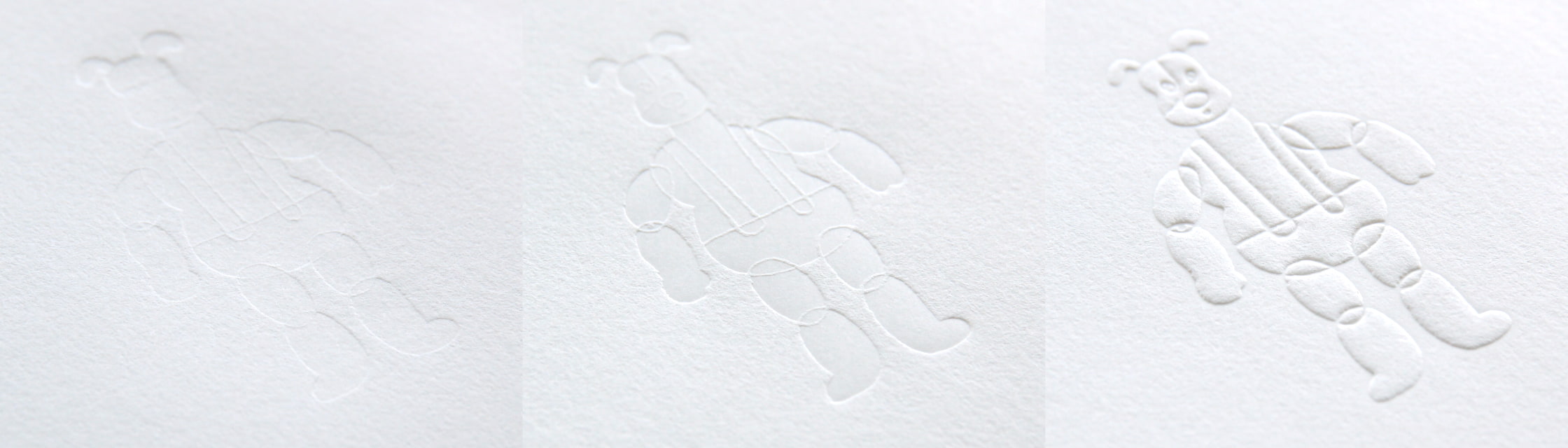 ［封筒］活版印刷 空押し・箔押し加工 空押し・エンボス加工の比較